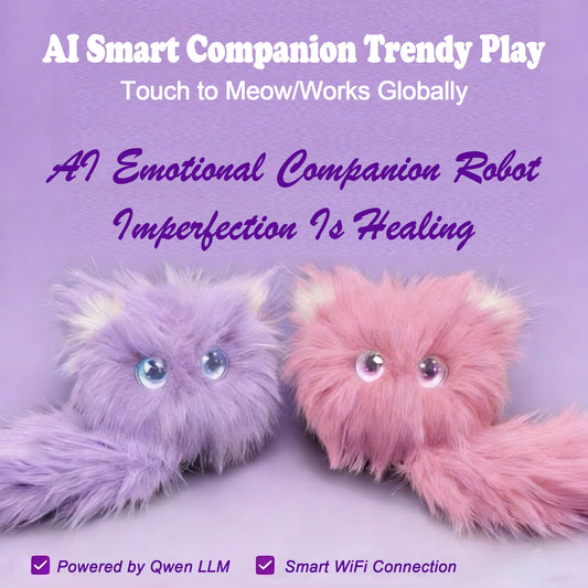AI Scribble Cat Multilingual Talking Plush Toy Pet Cat Companion