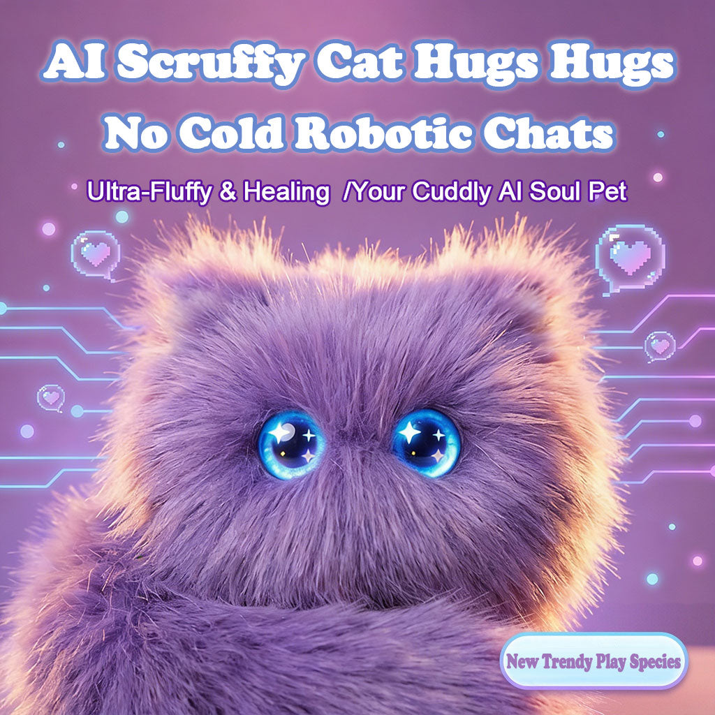 AI Scribble Cat Multilingual Talking Plush Toy Pet Cat Companion