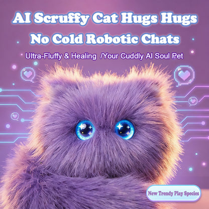 AI Scribble Cat Multilingual Talking Plush Toy Pet Cat Companion