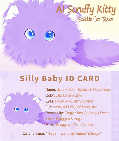 AI Scribble Cat Multilingual Talking Plush Toy Pet Cat Companion