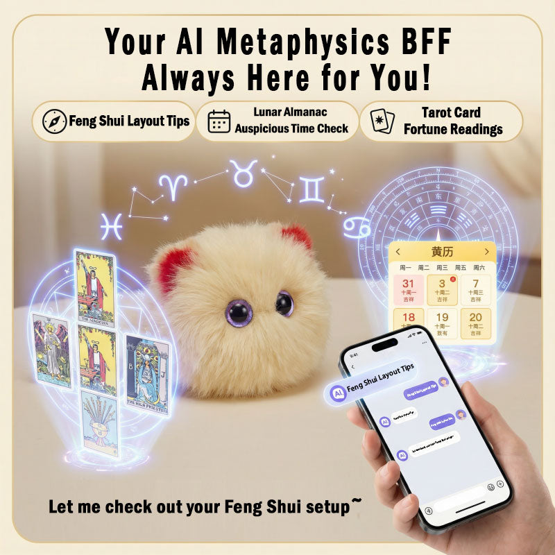 AI Rice Ball - Multilingual Talking Cute Plush Toy, Perfect Companion for Your Cats