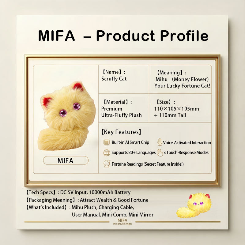 AI Rice Ball - Multilingual Talking Cute Plush Toy, Perfect Companion for Your Cats