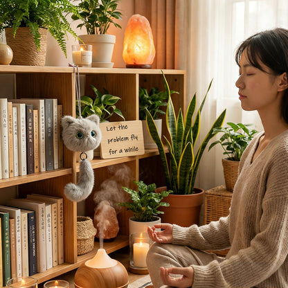 AI CuriousCat Multilingual Talking Plush Toy Pet Cat Companion